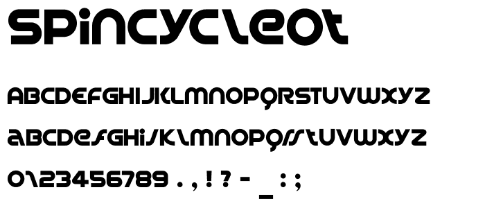 SpinCycleOT font