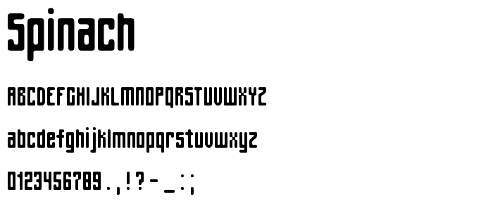 Spinach font
