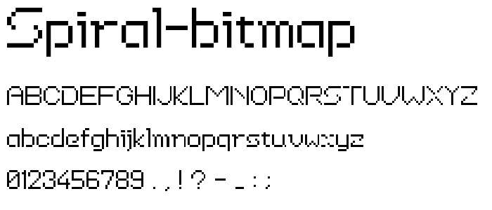 Spiral Bitmap font