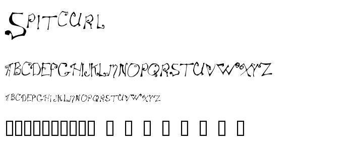 SpitCurl font