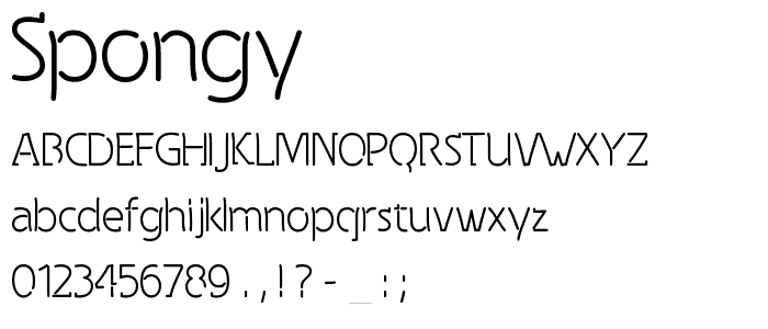 Spongy font