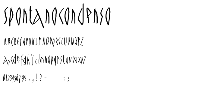 SpontanoCondenso font