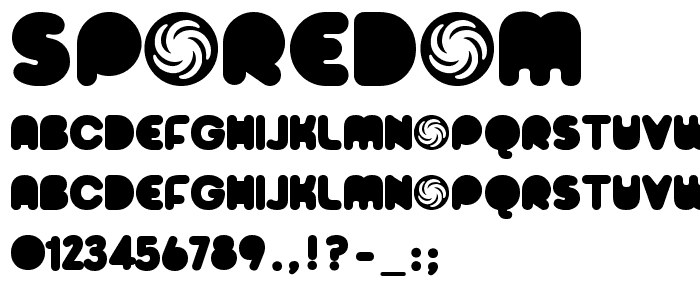 Sporedom font