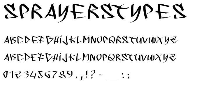 SprayersTypes font