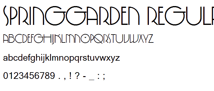 SpringGarden Regular font