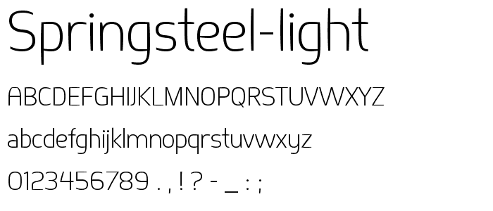 Springsteel-Light font
