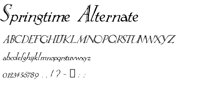 Springtime_Alternate font