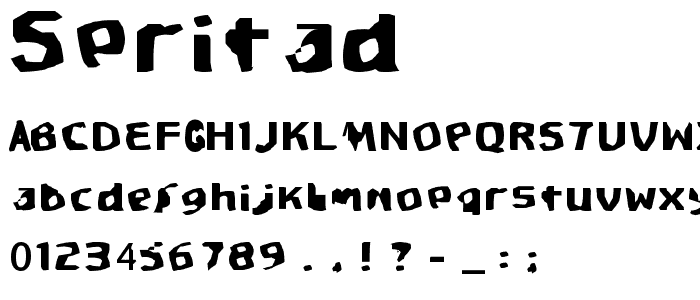 Spritad font