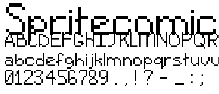 SpriteComic Regular font
