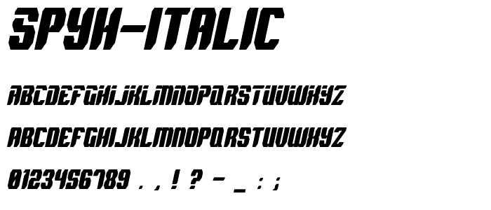Spyh Italic font