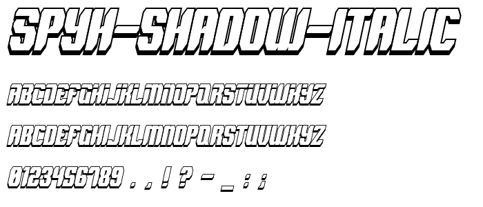 Spyh Shadow Italic font