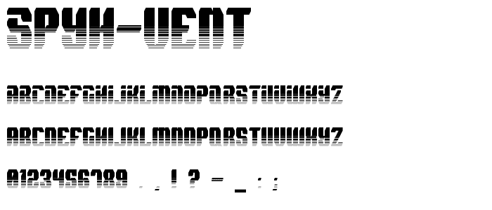 Spyh Vent font