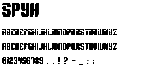 Spyh font
