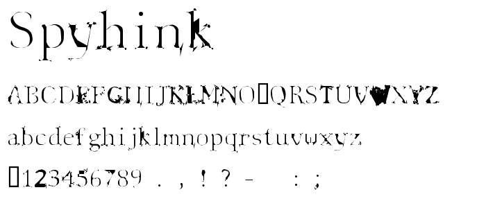 Spyhink font