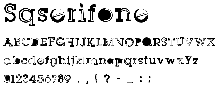 SqSerifOne font