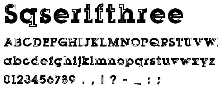 SqSerifThree font