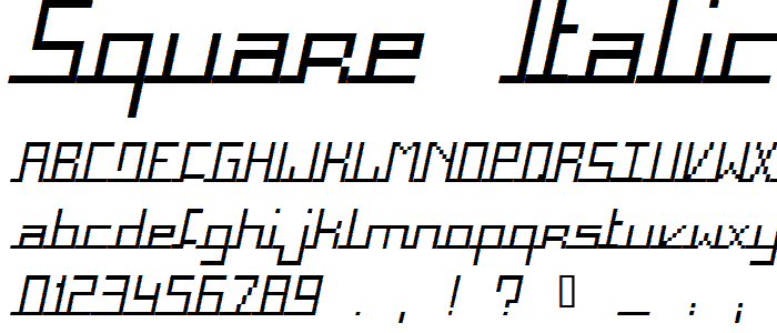 Square Italic police