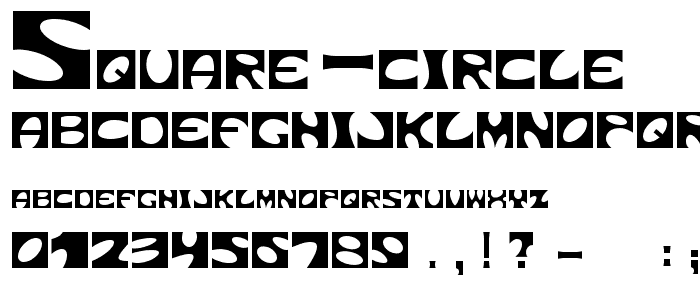 Square circle font