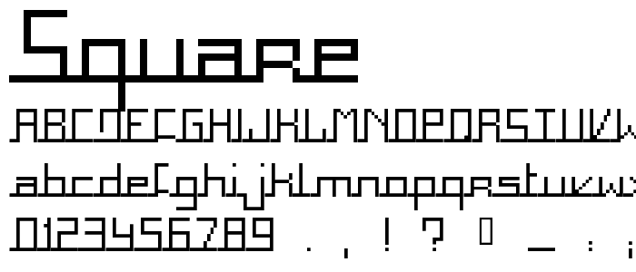 Square font