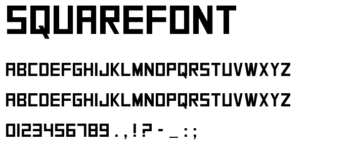SquareFont font