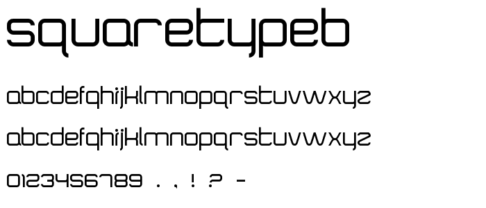 SquareTypeB font