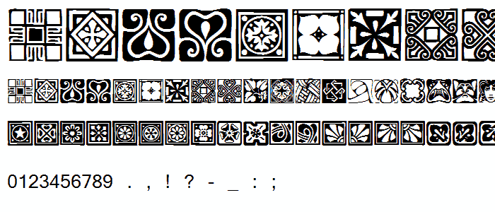 Squares font