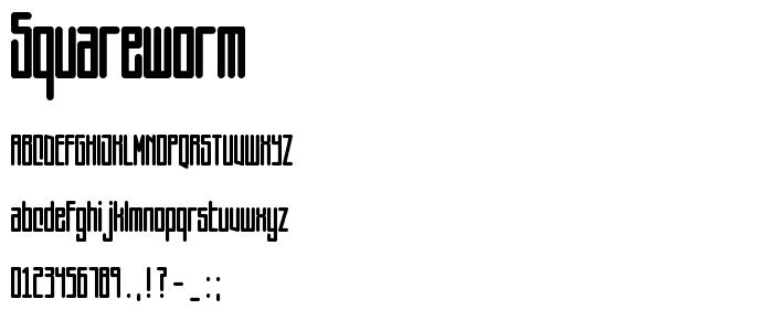 Squareworm font