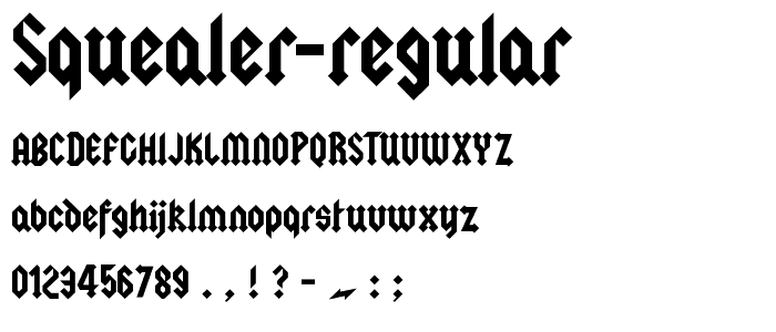 Squealer-Regular font