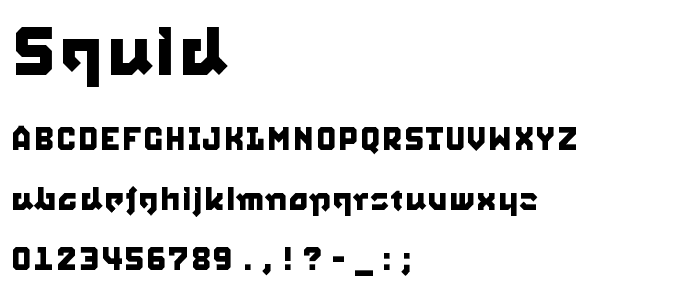 Squid font