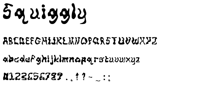 Squiggly font