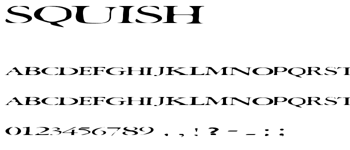 Squish font