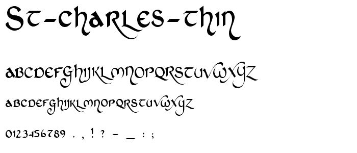 St Charles Thin font