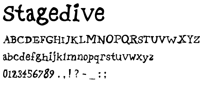 StageDive font