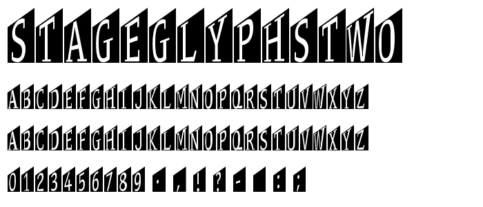 StageGlyphsTwo font