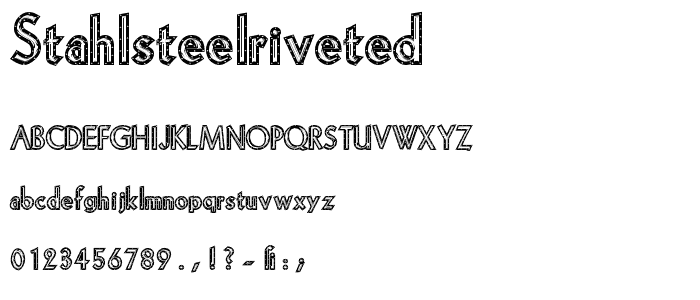StahlSteelRiveted font