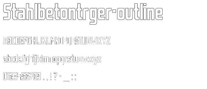 Stahlbetontrger-Outline font