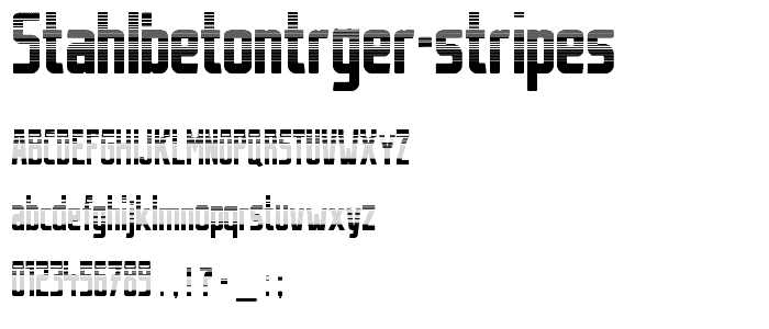 Stahlbetontrger-Stripes font