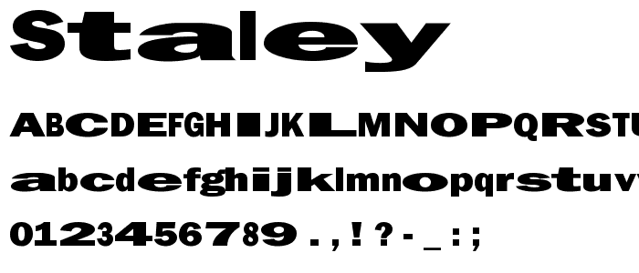 Staley font