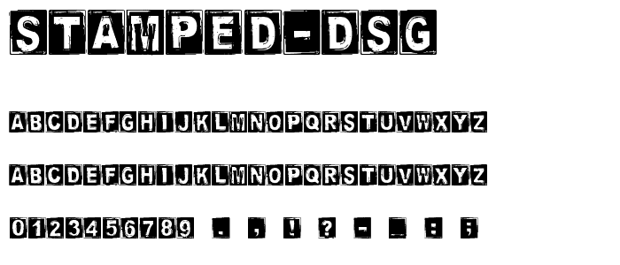Stamped DSG font