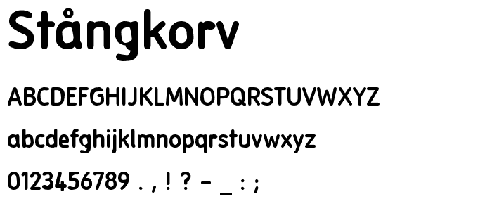 Stångkorv font