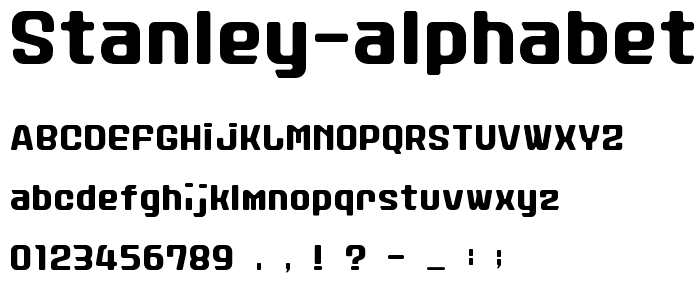 Stanley Alphabet font