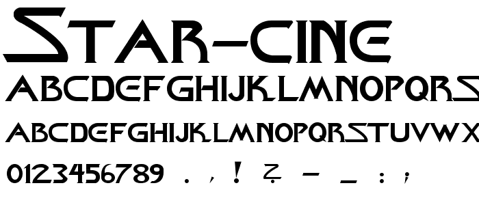 Star Cine font