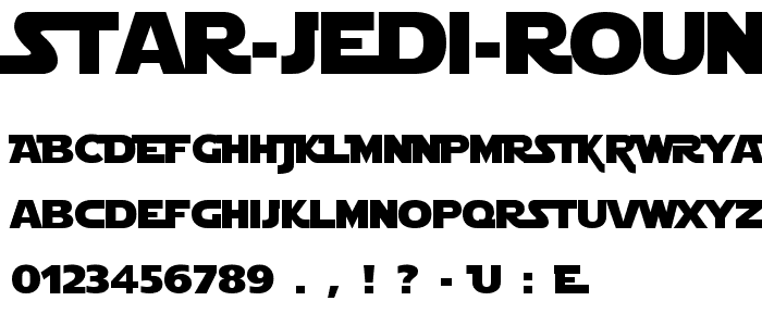 Star Jedi Rounded font