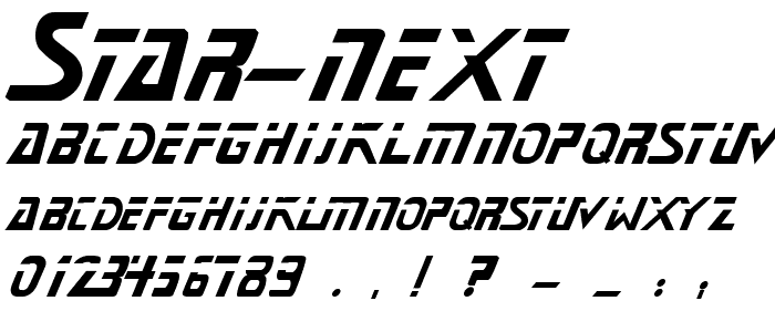 Star Next font