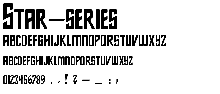 Star Series font
