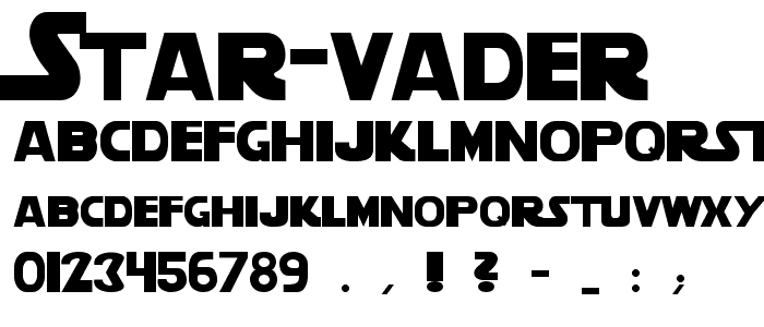 Star Vader font