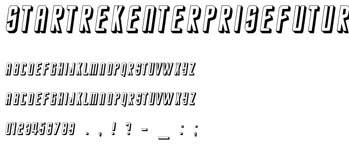 StarTrekEnterpriseFuture Italic font