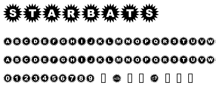 Starbats font