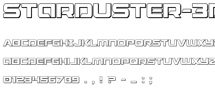 Starduster 3D Regular font