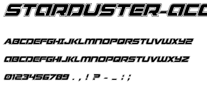 Starduster Academy Italic font